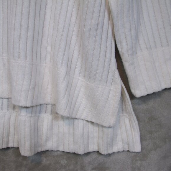 Maeve by Anthropologie Cream Ribbed Chunky Knit Sweater Cowl Neck Size Medium - Picture 6 of 11